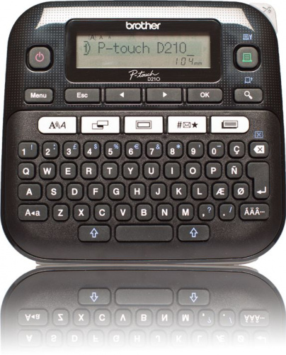 Термопринтер Brother P-touch PT-D210 (для печ.накл.) стационарный черный