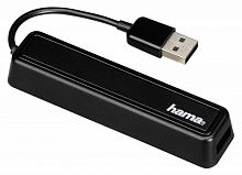Разветвитель USB 2.0 Hama 12167 4порт. черный (FOB-00012167)