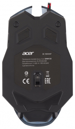 Мышь Acer OMW125 черный оптическая (3200dpi) USB (6but) фото 10