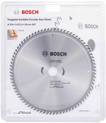 Диск пильный по дер. Bosch 2608644384 d=254мм d(посад.)=30мм (циркулярные пилы) фото 2