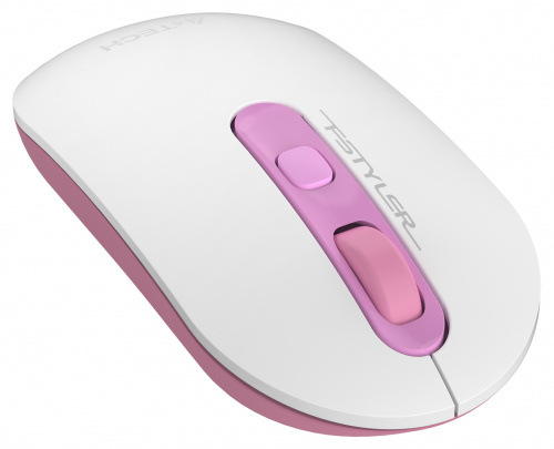Мышь A4Tech Fstyler FG20S Sakura белый/розовый оптическая (2000dpi) silent беспроводная USB для ноутбука (4but) фото 9