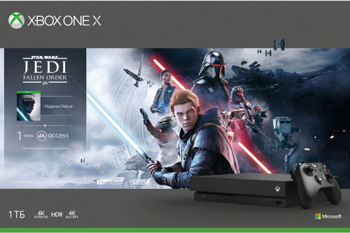 Игровая консоль Microsoft Xbox One X CYV-00421 черный в комплекте: игра: Star Wars Jedi Fallen Order фото 3