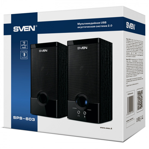Колонки Sven SPS-603 2.0 черный 6Вт фото 5