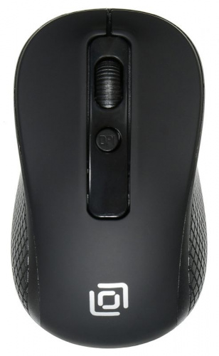 Мышь Оклик 645MW черный оптическая (1600dpi) беспроводная USB для ноутбука (4but) фото 5
