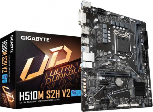 Материнская плата Gigabyte H510M S2H V2 Soc-1200 Intel H510 2xDDR4 mATX AC`97 8ch(7.1) GbLAN+DVI+HDMI+DP фото 2