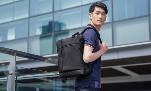 Рюкзак для ноутбука 15" Xiaomi Mi Business Backpack черный полиэстер/нейлон (ZJB4064GL) фото 6