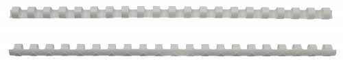 Пружины для переплета пластиковые Silwerhof d=10мм 41-55лист A4 белый (100шт) (1373586) фото 2
