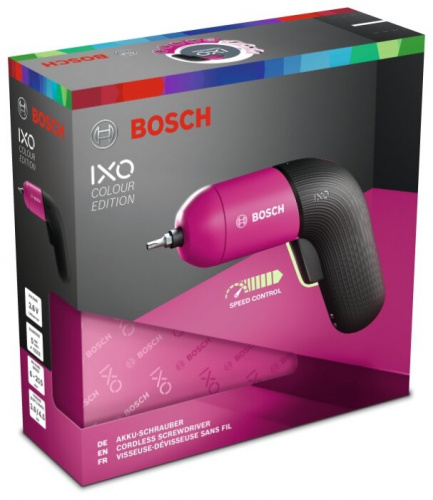 Отвертка аккум. Bosch IXO VI Colour аккум. патрон:Шестигранник 6.35 мм (1/4) (кейс в комплекте) (06039C7022) фото 7
