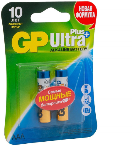 Батарея GP Ultra Plus Alkaline 24AUP LR03 AAA (2шт) фото 5