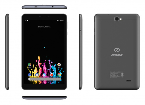 Планшет Digma Optima 8 X701 4G SC9863 (1.6) 8C RAM3Gb ROM32Gb 8" IPS 1280x800 3G 4G Android 10.0 черный 2Mpix 2Mpix BT GPS WiFi Touch microSD 128Gb minUSB 3500mAh фото 2