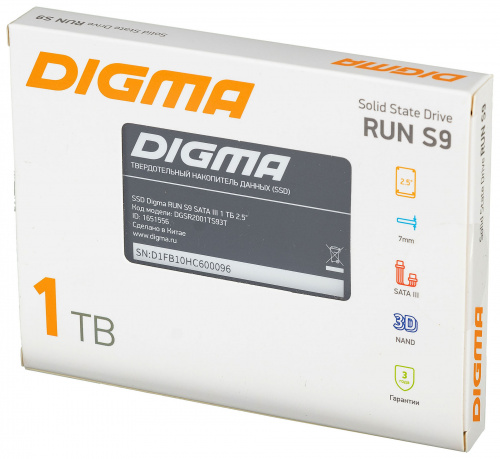 Накопитель SSD Digma SATA-III 1TB DGSR2001TS93T Run S9 2.5" фото 10