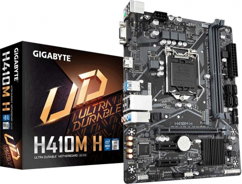 Материнская плата Gigabyte H410M H Soc-1200 Intel H410 2xDDR4 mATX AC`97 8ch(7.1) GbLAN+VGA+HDMI фото 3