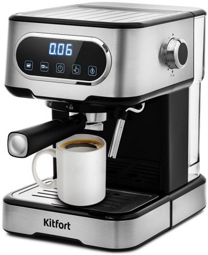 Кофеварка капельная Kitfort KT-765 серебристый/черный