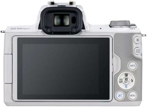 Фотоаппарат Canon EOS M50 Mark II белый 24.1Mpix 3" 4K WiFi EF-M15-45 IS STM LP-E12 (с объективом) фото 5