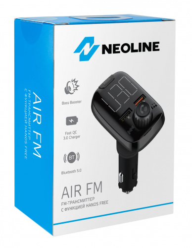 Автомобильный FM-модулятор Neoline Air FM черный MicroSD BT USB фото 6