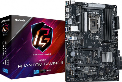 Материнская плата Asrock H570 PHANTOM GAMING 4 Soc-1200 Intel H570 4xDDR4 ATX AC`97 8ch(7.1) GbLAN RAID+HDMI+DP фото 4