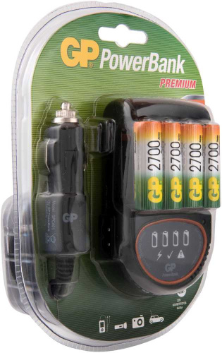 Аккумулятор + зарядное устройство GP PowerBank PB50GS270CA AA NiMH 2700mAh (4шт) фото 2