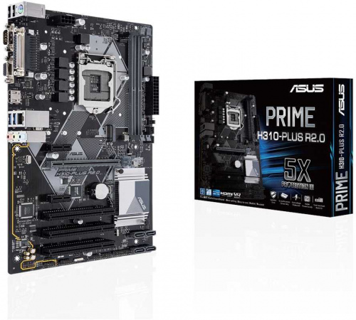 Материнская плата Asus PRIME H310-PLUS R2.0 Soc-1151v2 Intel H310 2xDDR4 ATX AC`97 8ch(7.1) GbLAN+VGA+HDMI фото 2