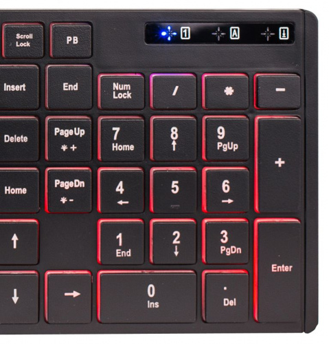 Клавиатура Oklick 560ML черный USB slim Multimedia LED фото 23