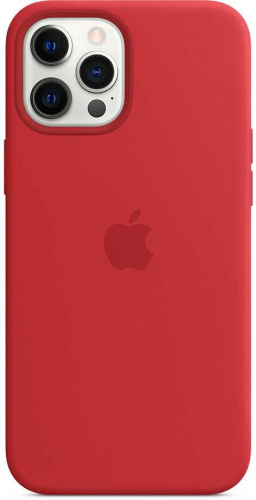 Чехол (клип-кейс) Apple для Apple iPhone 12 Pro Max Silicone Case with MagSafe красный (MHLF3ZE/A) фото 4