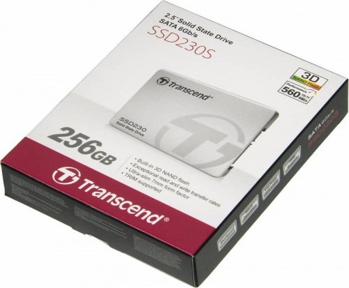 Накопитель SSD Transcend SATA-III 256GB TS256GSSD230S 2.5" фото 2