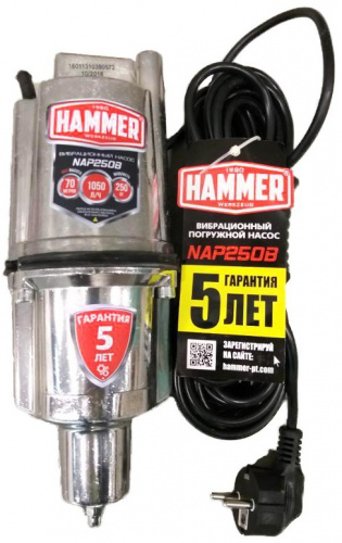 Садовый насос колодезный Hammer NAP250B 250Вт 1100л/час