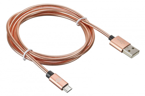 Кабель Digma USB A(m) micro USB B (m) 1.2м розовое золото фото 5