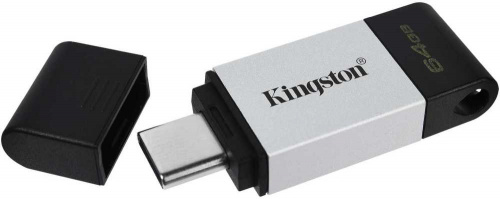 Флеш Диск Kingston 64Gb DataTraveler 80 Type-C DT80/64GB USB3.0 черный фото 4