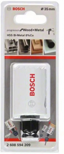 Коронка Bosch PROGRESSOR (2608594209) универсал. Д=35мм Дл=44мм (1пред.) для дрелей фото 4
