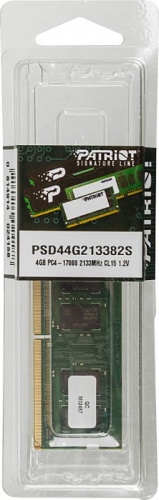 Память DDR4 4Gb 2133MHz Patriot PSD44G213382S RTL PC4-17000 CL15 SO-DIMM 260-pin 1.2В фото 3