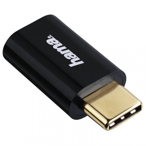 Переходник Hama 00178399 micro USB (f)-USB Type-C (m) черный фото 7