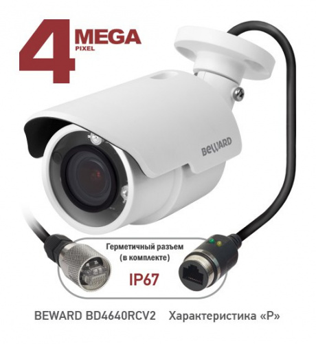 Видеокамера IP Beward BD4640RCV2 (P) 2.8-6мм цветная фото 2