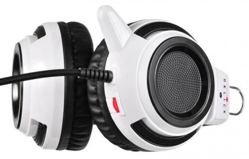 Наушники с микрофоном Оклик HS-G300 ARMAGEDDON белый/черный 2.2м мониторные оголовье (361558) фото 11