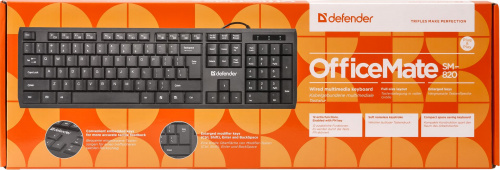 Клавиатура Defender OfficeMate SM-820 черный USB фото 3