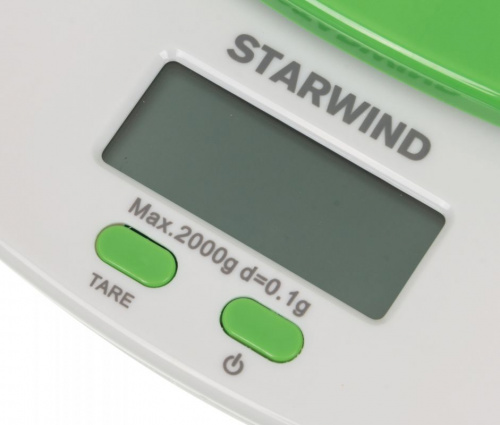 Весы кухонные электронные Starwind SSK2155 макс.вес:2кг зеленый фото 5