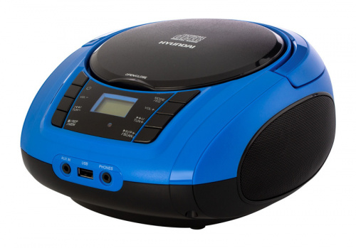 Аудиомагнитола Hyundai H-PCD340 черный/синий 4Вт/CD/CDRW/MP3/FM(dig)/USB/BT/SD/MMC/microSD фото 7