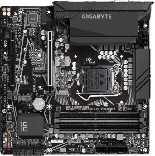 Материнская плата Gigabyte Z590M Soc-1200 Intel Z590 4xDDR4 mATX AC`97 8ch(7.1) GbLAN RAID+DVI+HDMI+DP фото 2