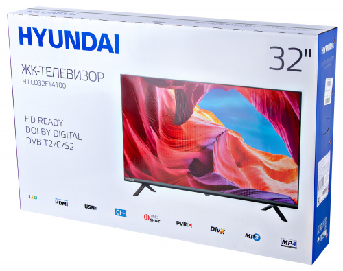 Телевизор LED Hyundai 32" H-LED32ET4100 Frameless черный HD 60Hz DVB-T2 DVB-C DVB-S2 (RUS) фото 6