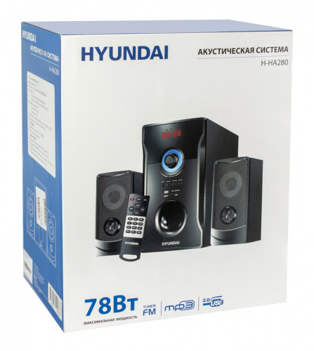 Микросистема Hyundai H-HA280 черный 78Вт FM USB BT SD фото 2