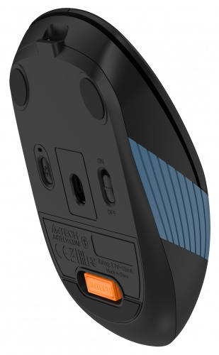 Мышь A4Tech Fstyler FB10C черный/синий оптическая (2000dpi) беспроводная BT/Radio USB (4but) фото 4