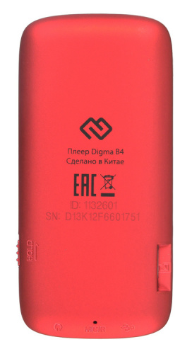 Плеер Hi-Fi Flash Digma B4 8Gb красный/1.8"/FM/microSDHC фото 8