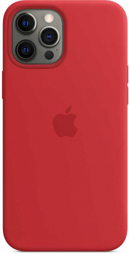 Чехол (клип-кейс) Apple для Apple iPhone 12 Pro Max Silicone Case with MagSafe красный (MHLF3ZE/A) фото 3