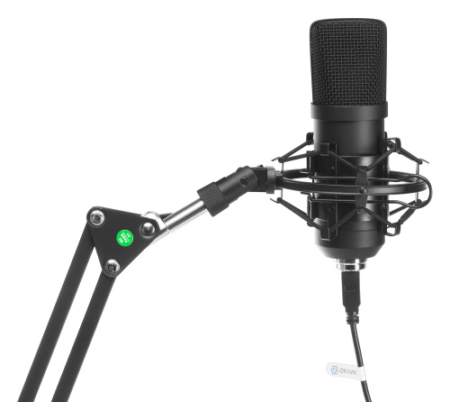 Микрофон проводной Оклик SM-700G 2.5м черный фото 15