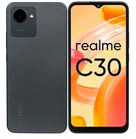 Смартфон Realme C30 64Gb 4Gb черный моноблок 3G 4G 6.5" 720x1600 Android 11 8Mpix 802.11 b/g/n GPS GSM900/1800 GSM1900 TouchSc