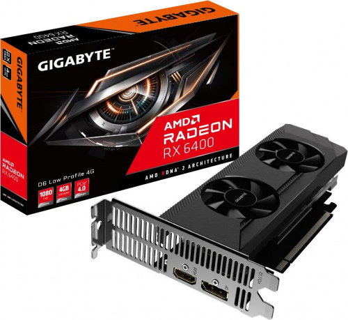Видеокарта Gigabyte PCI-E 4.0 GV-R64D6-4GL AMD Radeon RX 6400 4096Mb 64 GDDR6 2039/16000 HDMIx1 DPx1 HDCP Ret low profile фото 6