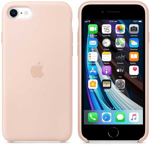 Чехол (клип-кейс) Apple для Apple iPhone SE 2020 Silicone Case розовый песок (MXYK2ZM/A) фото 5
