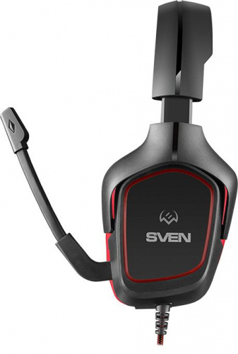 Наушники с микрофоном Sven AP-G333MV черный/красный 2.2м накладные оголовье (SV-019396) фото 3