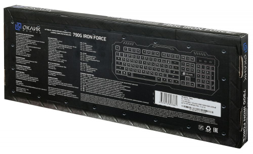 Клавиатура Oklick 790G IRON FORCE темно-серый/черный USB Multimedia LED фото 3