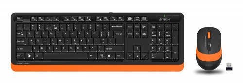 Клавиатура + мышь A4Tech Fstyler FG1010 клав:черный/оранжевый мышь:черный/оранжевый USB беспроводная Multimedia (FG1010 ORANGE) фото 12