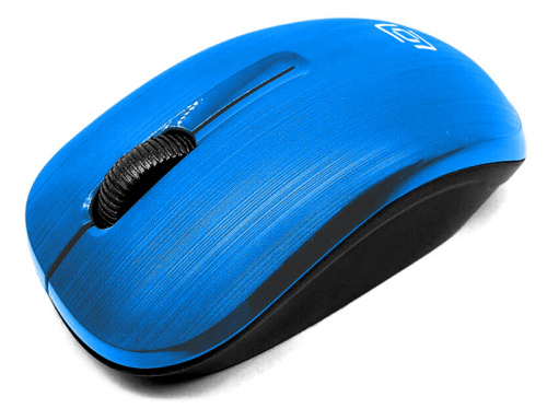 Мышь Оклик 525MW черный/голубой оптическая (1000dpi) беспроводная USB для ноутбука (3but) фото 2